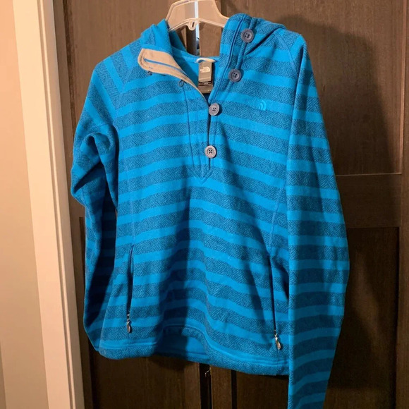 The North Face - Blue/black striped quarter pull-over - Picture 6 of 7